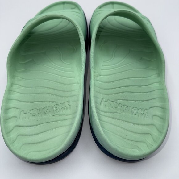 HOKA One One Sandal ORA Recovery Mint Green Blue Slide Shoes Men’s Size 12 - Picture 5 of 11